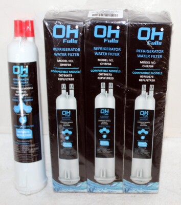 OH Fulls Refrigerator Water Filter OHRF04 Compatible 00750673 REPLFLTR20 4 Pack