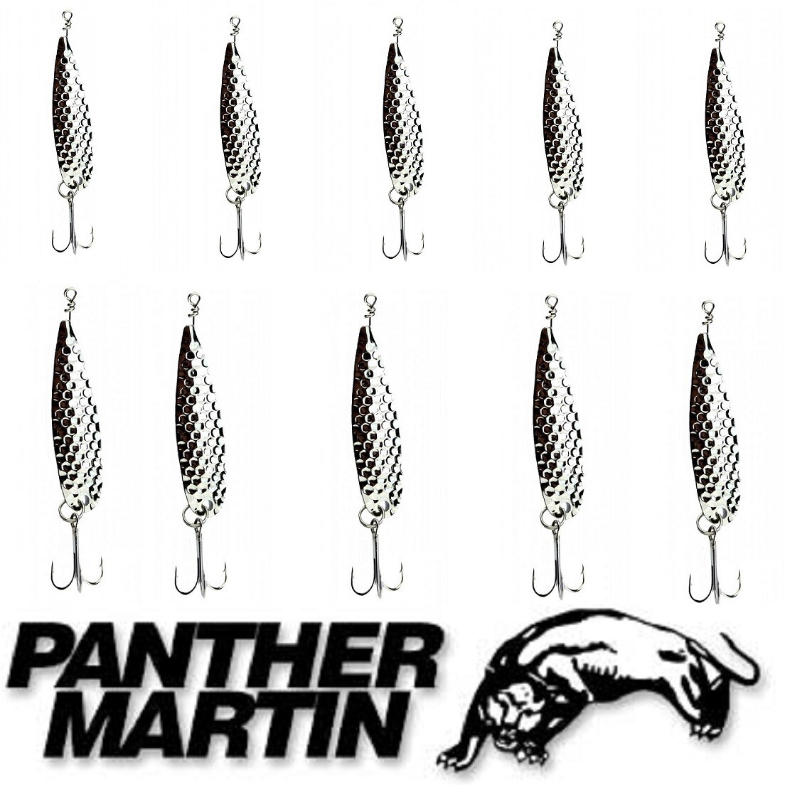 Cucchiaino Ondulante Panther Martin Cefalo Pesante Con Penna – Esca Per Spinning, Trota, Luccio, Mare, Fiume.