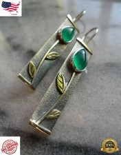 925 Silver Cubic Zirconia Earrings Ear Hook Drop Dangle Gift Wedding Jewelry NEW