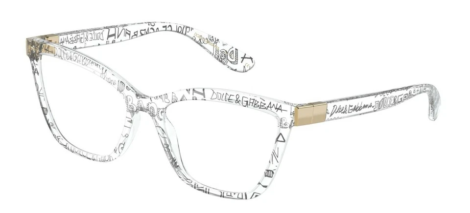 Dolce & Gabbana DG 5076 Transparent Graffiti (3314) Eyeglasses