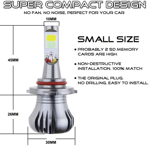 Switchback Strobe Flash H10 9145 LED Fog Light Bulb Dual Color Yellow & Ice Blue - Picture 5 of 12