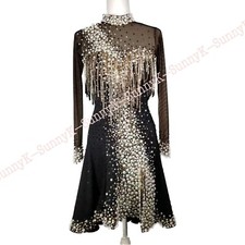 jz Handmade Women Samba Ballroom Swing Salsa Rumba Latin Dance Dress RHYTHM
