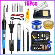 80W Electric Soldering Iron Welding Gun Tool Kit Solder Wire Desoldering Pump US