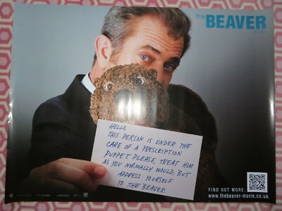 THE BEAVER QUAD (30''x 40'') ROLLED POSTER MEL GIBSON JODIE FOSTER 2011