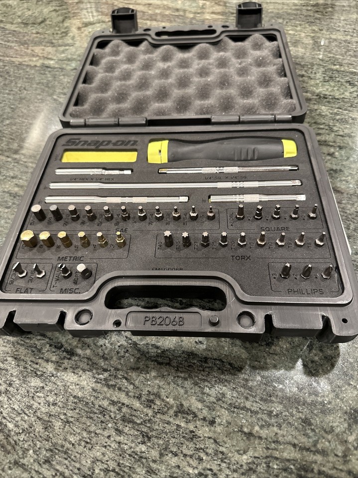 Snap On sgdmrc44fhv 44 pc master screwdriver bit set in foam case hi ...