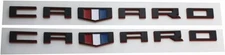 2X OEM Camaro Letter Emblem 3D Badge Black Red Line Series 3D Raised Fit for GM