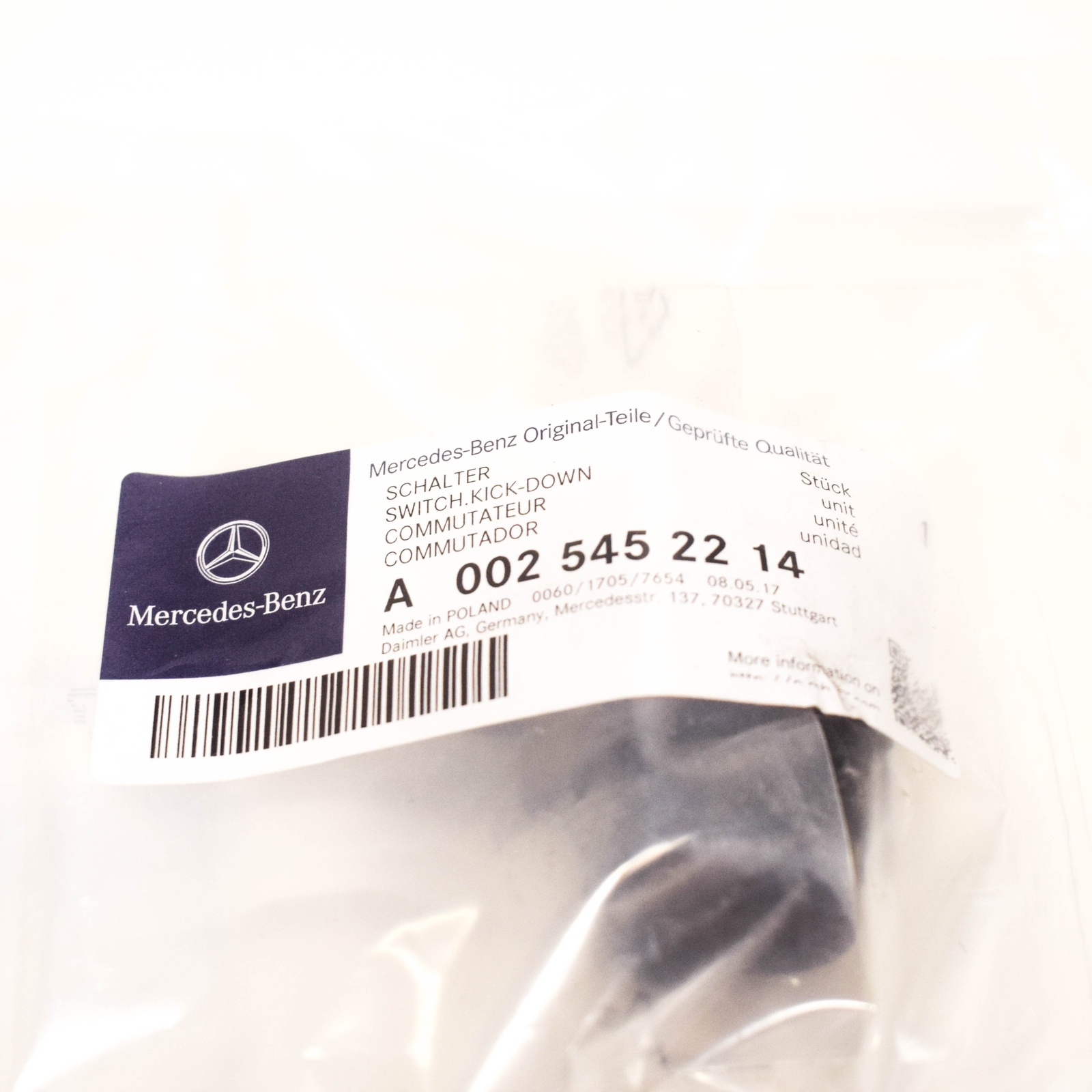 MERCEDESBENZ ECLASS W124 Kick Down Switch A0025452214 NEW GENUINE eBay