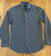 Banana Republic Man  s Dress Shirt Plaid Size M Supima Cotton Button Up
