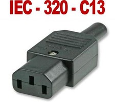HIGH QUALITY 3 Pin Kettle Female Plug IEC Mains Connector C13 10A UK