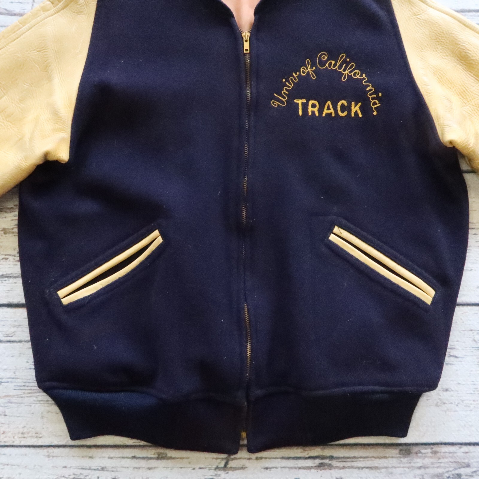Vintage 60s University of California Track Varsity Jacket UC Berkeley CAL image 4