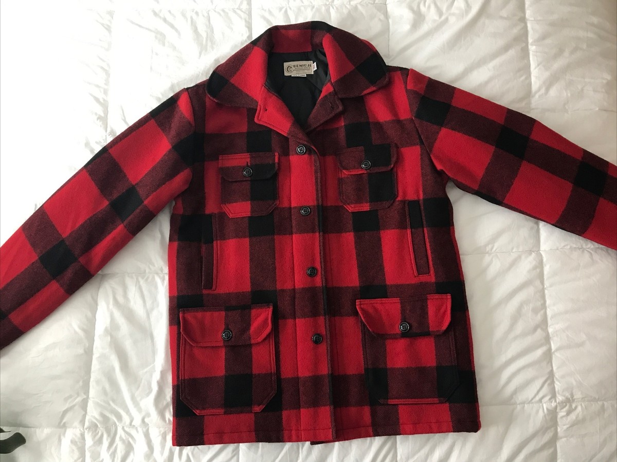 Bemidji Woolen Mills Superior Heavy Lined Hunting Coat Wool Jacket