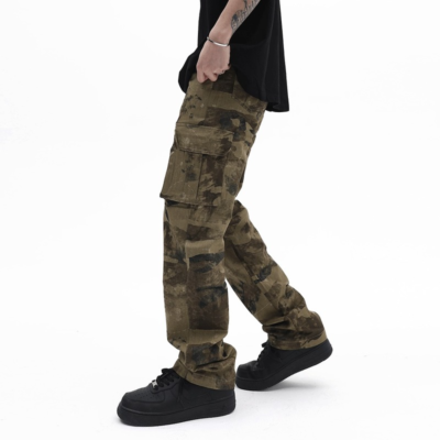#ad Pantaloni Uomo Camo Cargo Militare Da Lavoro Escursionismo All#x27;aperto Largo EUR 54.12