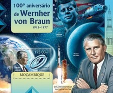 Mozambique 2012 MNH - Wernher von Braun. Y&T 598, Mi 5943/Bl.657, Scott 2694