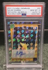 2021 Clearly Donruss - Najee Harris Rookie Auto PSA 10/10 Auto