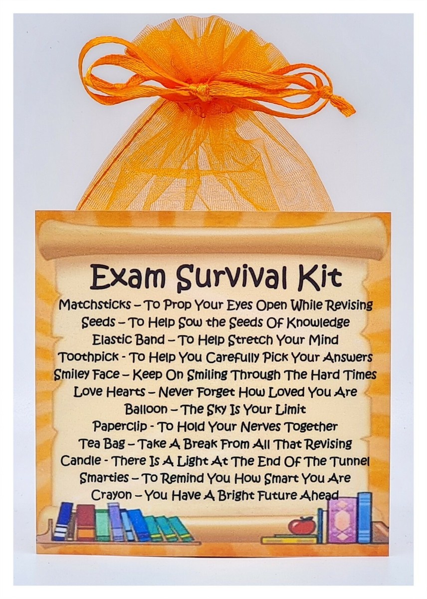 Exam Survival Kit ~ Unique Fun Novelty Good Luck Gift & Greetings