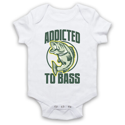 SÜCHTIG NACH BARSCH ANGELRUTE ENTHUSIAST ANGELN LUSTIG BABY WACHSEN BABY GROW GESCHENK
