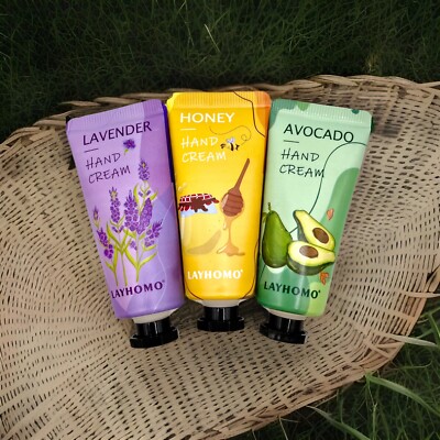Layhomo Mini Hand Cream- Set Of 3-Avocado, Honey, Lavender (0.12 fl oz Ea)