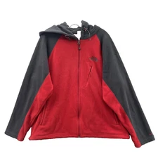 North Face TKA 200 Jacket Mens Med Red Fleece Gorpcore Tech Performance Training