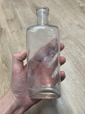 Vintage Old 1900s Table Spoons Measured Measuring Chemist Pharmacy Glass Bottle