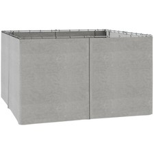 Outsunny 3 x 4(m) Universal Gazebo Replacement Sidewall Set, 4 Panels, Grey