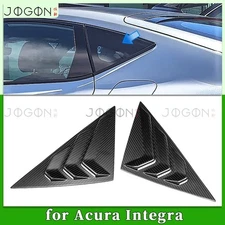 For Acura Integra 2023+ Matte Carbon Fiber Side Window Blinds Louver Cover Trim