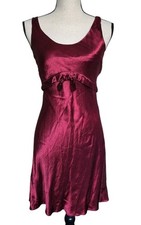 Vtg 90s Betsey Johnson Satin Slip Dress Size 6 Medium Babydoll Whimsigoth Y2k