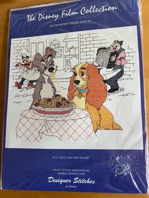 F23 Auslaufmodell Disney gezählte Kreuzstichpackung Lady and the Tramp