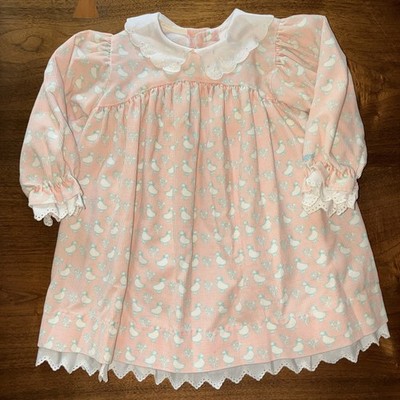 Vintage Oshkosh - Pink goose duck corduroy dress, 2T RARE