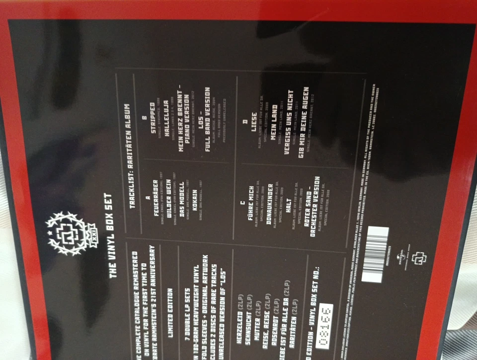 Rammstein XXI – Das Vinyl-Box-Set limitiert Nr. 8166 wie neu nie abgespielt RAR - Image 4 of 4