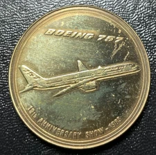 1983 BOEING 757 BRONZE MEDAL 19TH ANNIVERSARY EMPLOYEES COIN CLUB