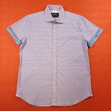 Robert Graham Men's XL Button-Up Short Sleeve Floral Print Shirt