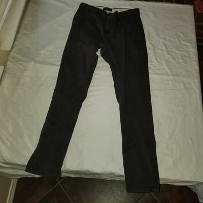 Match Stick Mens Chino Pants Size M / 30 Black Straight Pockets Casual Work