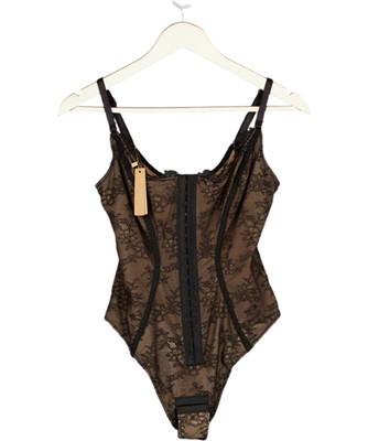 SHAPELLX Body schwarz Spitze Bauchkontrolle UK S