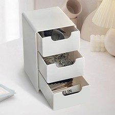 Mini Desktop Storage Unit with Small Drawers for Jewelry Makeup Crafts Beads Tea