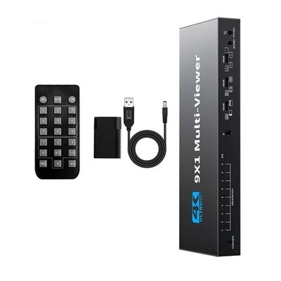 4K 30hz 9x1 HDMI-Compatible Multi-viewer 9 In 1 Out 1080P Screen Seamless Switch
