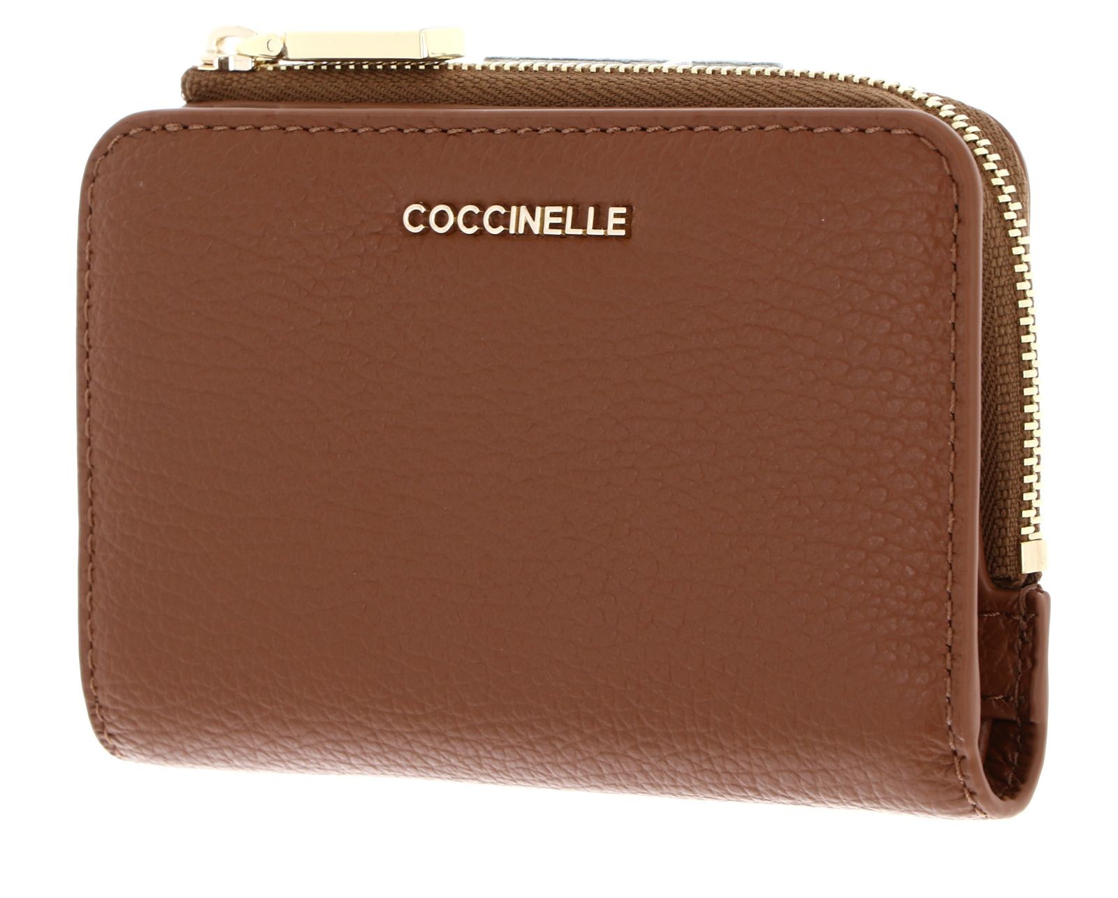 COCCINELLE purse Metallic Soft Wallet Cognac