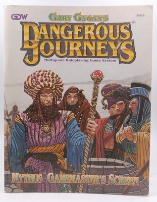 Dangerous Journeys Mythus Gamemasters Screen Gygax, Gary Dangerous Journeys Game
