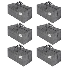 6 Pack Moving Bags w/Backpack Straps, Heavy Duty, Moving Boxes Alternative, P...