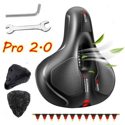 Fahrradsattel Ergonomischer Sitz Gel Memory-Schaum Rückstrahler Federung Bequem