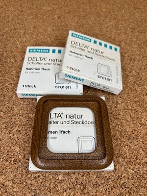 Neu 1x Siemens Rahmen 1fach 5TG1 611 DELTA natur eiche dunkel