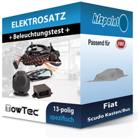 Towtec E-Satz 13Polig Fahrzeugspezifisch Passend für Fiat Scudo Kasten/Bus PKW