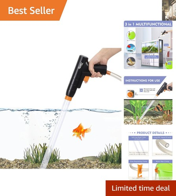 #ad Versatile Aquarium Sand Cleaner with Duckbill Suction Inlet for All Fish Tanks $45.99