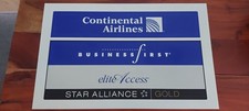 Continental Airlines Schild Flughafenschalter 56x36cm Top Zustand