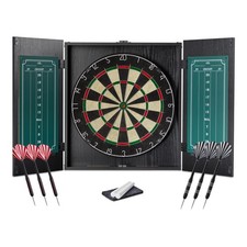 Retailer Basics Regulation Size Dartboard Cabinet Set - Black