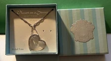 Heart On A String Genuine Austrian Crystal Pendant Necklace No Earrings New READ
