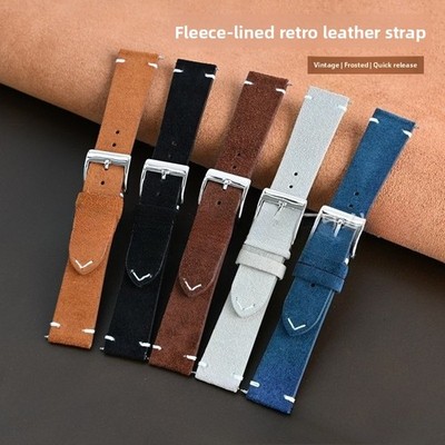 quality suede genuine leather watch strap Soft comfortable wristband 20mm 22mm