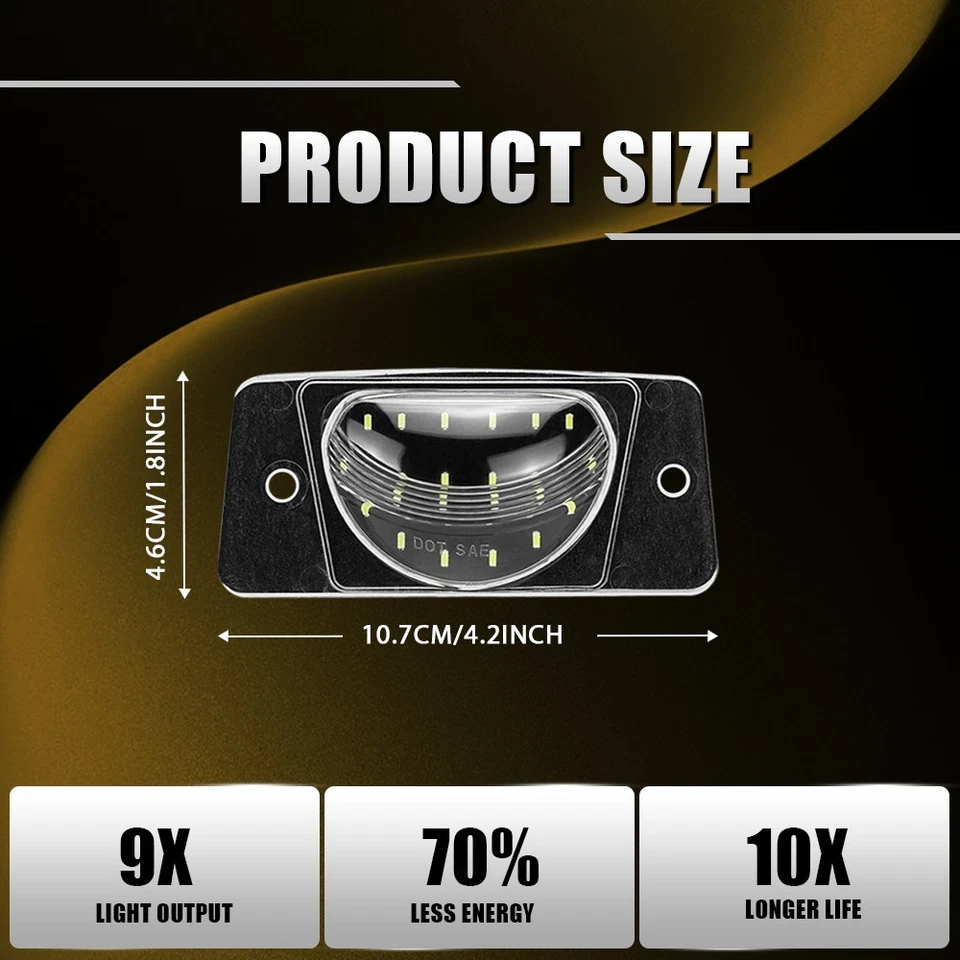 2X License LED Plate Light White 2002-2009 for Chevy Buick Trailblazer GMC Rear - Image 3 of 4