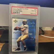 2001 Drew Brees UD Pros & Prospects Future Fame #F3  Rookie Card - PSA 10. rookie card picture