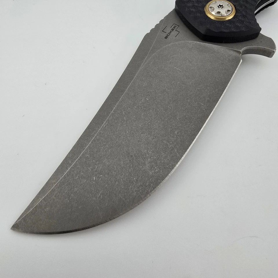 Boker Plus Golem Folding Knife Textured Black G10 3.5" Stonewash D2 Liner Lock - Image 4 of 4