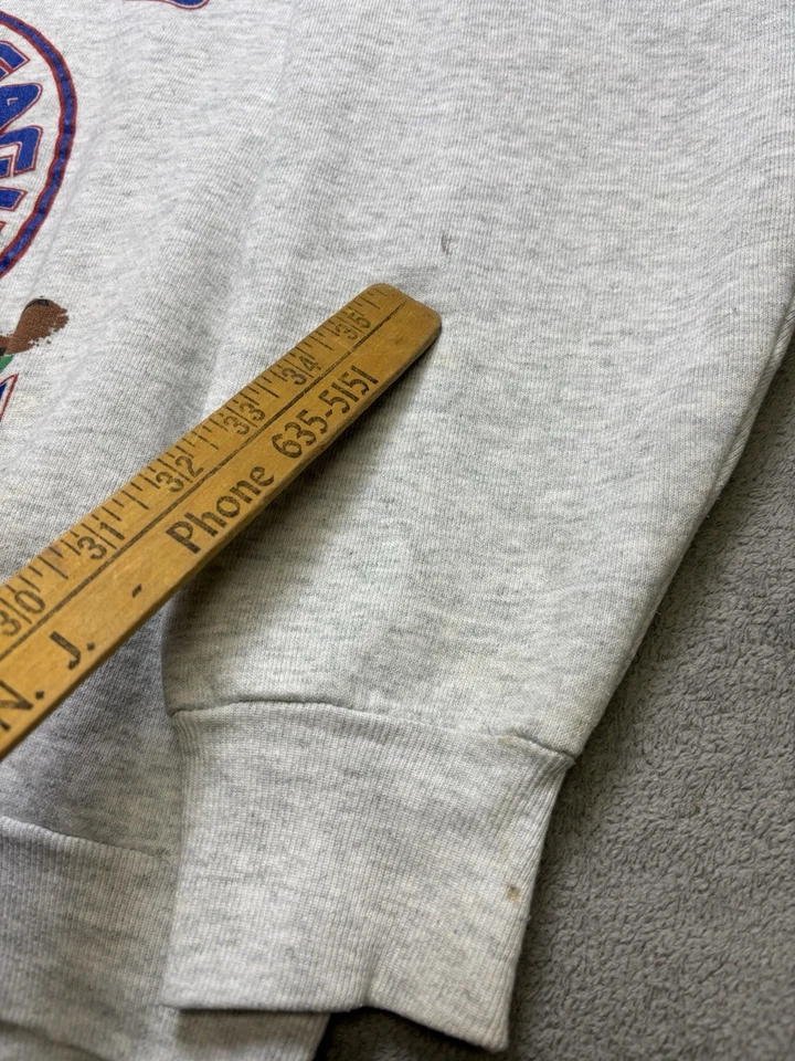 Vintage 1990s Philadelphia Phillies 1993 Champs Crewneck Sweatshirt Size L Grey - Image 4 of 4
